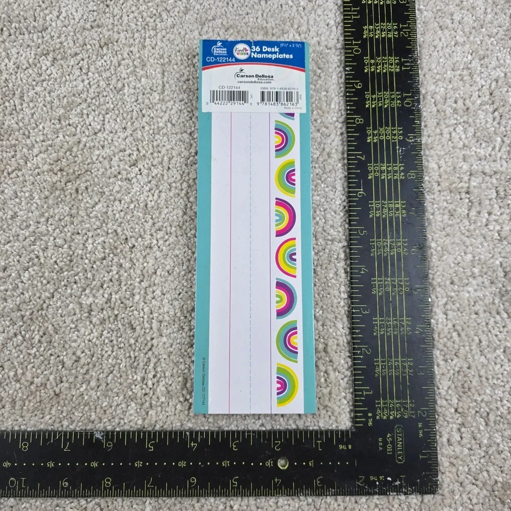 Carson Dellosa Desk Nameplates Rainbow Kind Vibes 36 Count CD-122144
